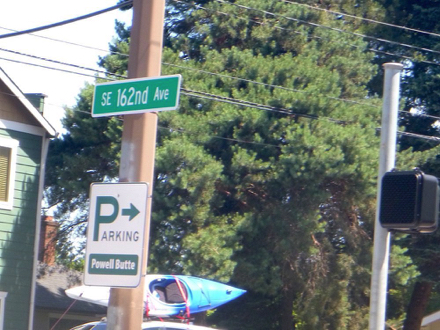 SE Powell & SE 162nd Ave are the closest cross streets to the main entrance